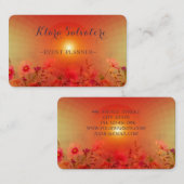 Geweldige Schattige Rode Zonne Visitekaartje (Voorkant / Achterkant)