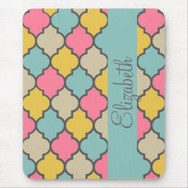 geweldige schattige trendy Quatrefoil kleurig patr Muismat