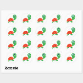 Geweldige Schildpad Ronde Sticker (Vel)