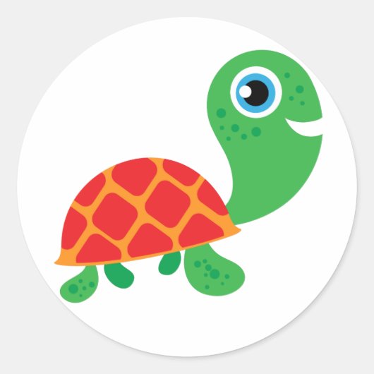 Geweldige Schildpad Ronde Sticker (Voorkant)