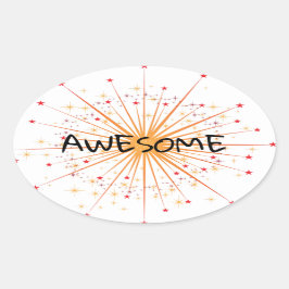 Geweldige schoolsticker ovale sticker