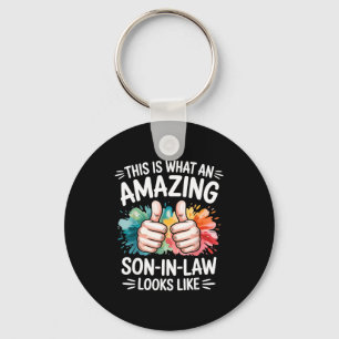 Geweldige schoonzoon cadeau grappige vader echtgen sleutelhanger