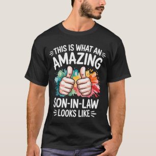 Geweldige schoonzoon cadeau grappige vader echtgen t-shirt