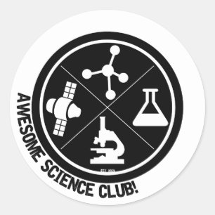 Geweldige Science Club Stickers! Ronde Sticker