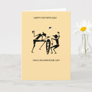 Geweldige Silhouette Dansers Vaderdag  Kaart