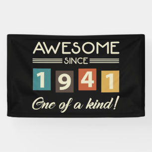 Geweldige sinds 1941 80e verjaardag Retro Spandoek