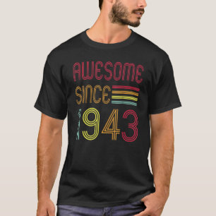 Geweldige sinds 1943 80 jaar oud 80e verjaardag t-shirt
