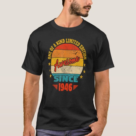Geweldige sinds 1946  76e verjaardag t-shirt (Voorkant)