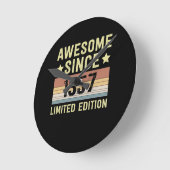 Geweldige sinds 1957 Retro 65 jaar oude verjaardag Ronde Klok (Hoek)