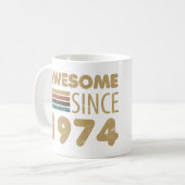 Geweldige sinds 1974 50e geboortedag koffiemok (Voorkant links)