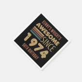 Geweldige sinds 1974 50e geboortedag servet (Hoek)