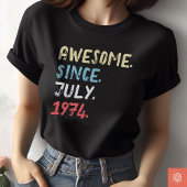 Geweldige sinds 1974, 50e Verjaardag gepersonalise T-shirt