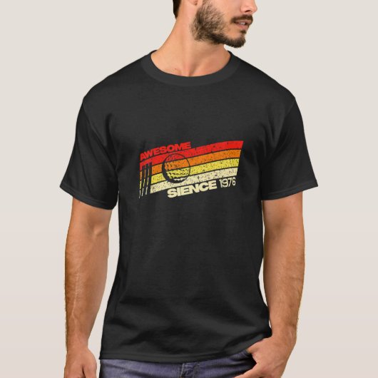 Geweldige sinds 1976 46e  retorgolf t-shirt (Voorkant)