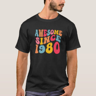Geweldige sinds 1980 42 jaar oud Retro 42e T-shirt