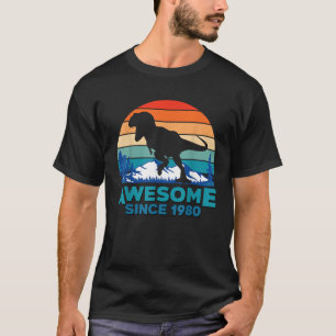 Geweldige sinds 1980 43 jaar oud dinosaurusgeschen t-shirt