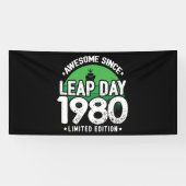 Geweldige sinds 1980 - Leap Day Leap Year Birthday Spandoek (Horizontaal)