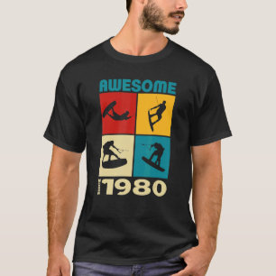 Geweldige sinds 1980 Wakeboard lifestyle 1 T-shirt