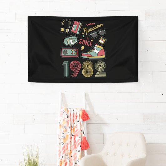 Geweldige sinds 1982  Retro 40e verjaardag Spandoek (Insitu)