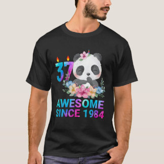 Geweldige sinds 1984 Cute Panda 37 jaar oud 37th B T-shirt