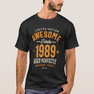 Geweldige sinds 1989 35 jaar oud t-shirt