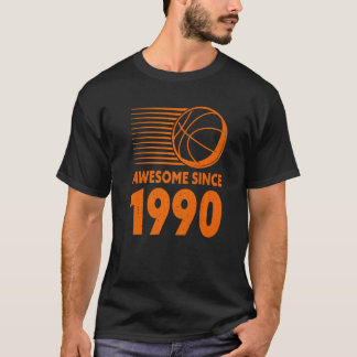 Geweldige sinds 1990 Basketball 32e verjaardag T-shirt