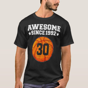 Geweldige sinds 1992 Basketball 30e verjaardag 30e T-shirt