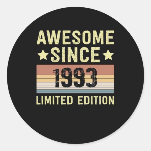 Geweldige sinds 1993 ronde sticker (Voorkant)