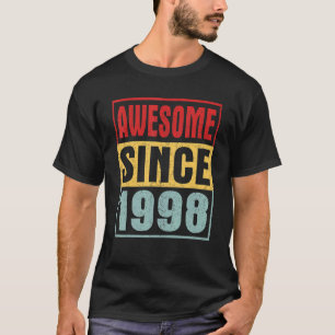 Geweldige Sinds 1998 Vintage noodlijdende 24e gebo T-shirt
