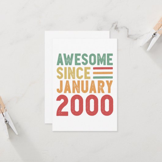 Geweldige sinds 2000 20e verjaardag  cadeau kaart (Voorkant / Achterkant in situ)