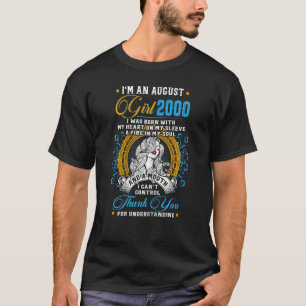 Geweldige sinds 2000 22e Verjaardag Ik ben een Aug T-shirt