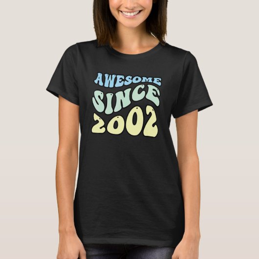 Geweldige sinds 2002  retro Birthday T-shirt (Voorkant)