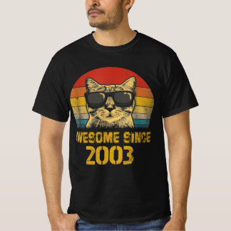 Geweldige Sinds 2003 Verjaardag Gift Cat Lover 200 T-shirt