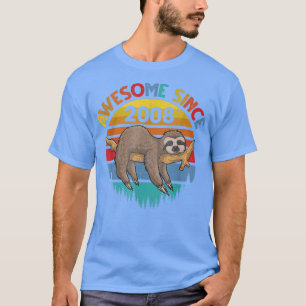 Geweldige sinds 2008 Sloth Birthday 14 Years old B T-shirt