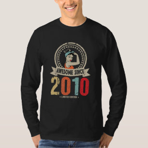 Geweldige sinds 2010 12e verjaardagsfeestje 12 t-shirt