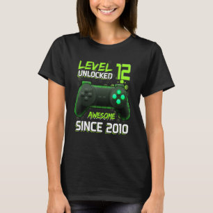 Geweldige sinds 2010 niveau 12 ontgrendelde videog t-shirt