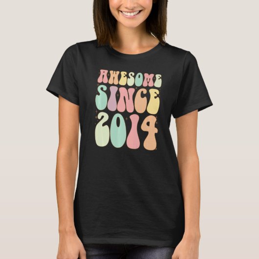 Geweldige sinds 2014, 8 jaar oude meisjes t-shirt (Voorkant)