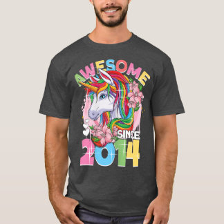 Geweldige sinds 2014 8e verjaardag van het meisje  t-shirt