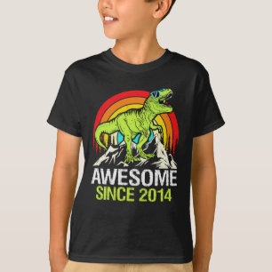 Geweldige sinds 2014 Dinosaur 9 jaar 9e verjaardag T-shirt