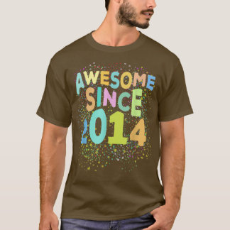 Geweldige sinds 2014 Funny Retro 8 jaar oud 8th Bi T-shirt