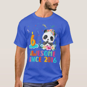 Geweldige sinds 2016 6 jaar oud Panda U T-shirt