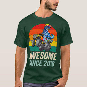 Geweldige sinds 2016 Retro Sunset Dinosaur en Mons T-shirt