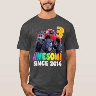 Geweldige sinds 2019 3rd Birthday Boy Monster Truc T-shirt