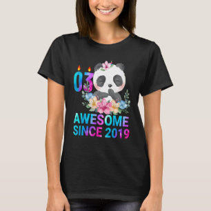 Geweldige sinds 2019 Cute Super's Panda 3 jaar oud T-shirt