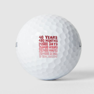 Geweldige sinds 40 jaar en 40e verjaardag van de c golfballen