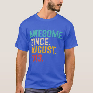 Geweldige sinds 9 augustus 2013 9e verjaardag van t-shirt