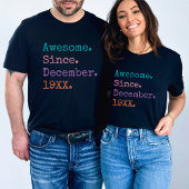 Geweldige sinds aangepaste jaar gepersonaliseerde t-shirt