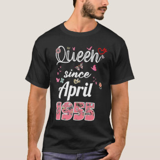 Geweldige sinds april 1955 bloemen 1955 April Birt T-shirt