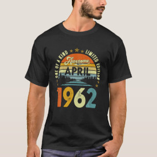 Geweldige sinds april 1962 Vintage 60e verjaardag T-shirt