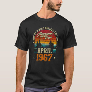 Geweldige sinds april 1967 55e verjaardag t-shirt