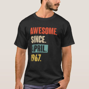 Geweldige sinds april 1967 56e verjaardag t-shirt